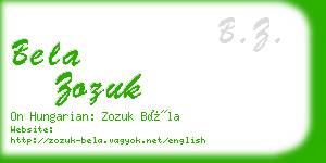 bela zozuk business card